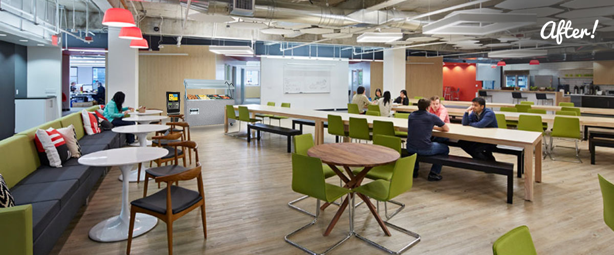 breakroom with modern tables