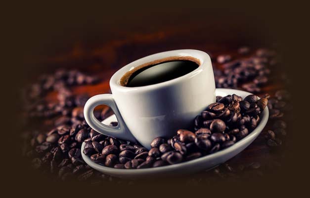 coffee beans with cup
