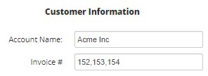 invoice comma