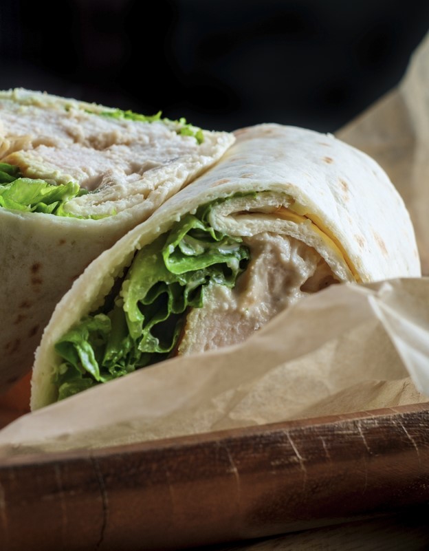 healthy chicken wrap
